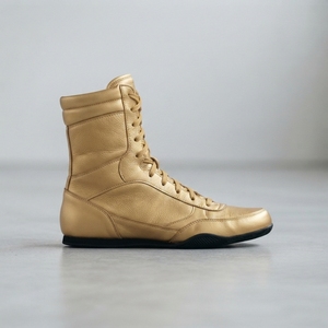 Zapatos de Boxeo de Piel para Hombre, Cierre con Cordones, Ligeros, Transpirables, con Soporte Flexible para el Tobillo, Suela Antideslizante, para Gimnasio - Product Image 4