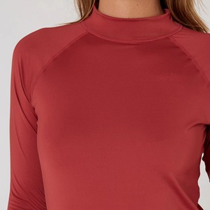 Women's Polyester/Nylon Compression Tee <b>Long</b> <b>Sleeve</b> Fitness <b>Base</b> <b>Layer</b> Anti-UV UPF50+ Breathable Moisture Wicking Rash Guard - Product Image 6