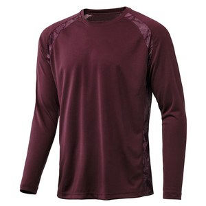 Maillot de chasse respirant, uni, été, tout nouveau design personnalisé, manches longues, léger, col rond, anti-UV, qualité supérieure 100% - Product Image 4