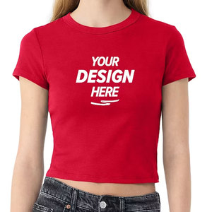 T-shirt de sport pour femme, col rond, coupe courte, respirant, coupe régulière, épaules tombantes, éco-responsable, en Spandex/Coton - Product Image 1