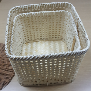 Cesta de Almacenamiento Cuadrada de Bambú y Ratán, Hecha a Mano, Ecológica, Rústica, Organizador de Fibra Natural, Diseño Personalizado Disponible, Suministro de Fábrica - Product Image 5