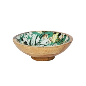 Bol à salade en bois de manguier écologique, logo personnalisé, bol à fruits en bois pour la maison, la décoration de table d'hôtel, ustensiles de cuisine, vaisselle - Product Image 2