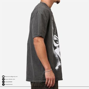 เสื้อยืดแขนสั้นผู้ชายทรงโอเวอร์ไซส์ ผ้าคอตตอนพรีเมียม 100% เนื้อหนา สไตล์สตรีทแวร์ ทรงบ็อกซี่ รับสกรีนโลโก้ สีสันตามสั่ง Mawra รุ่นใหม่ - Product Image 3