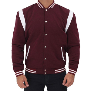 <b>Men</b> Winter Collarless Varsity Letterman <b>Jacket</b> Custom Buttons Latest Lightweight Warm Comfortable Daily Casual Streetwear - Product Image 2