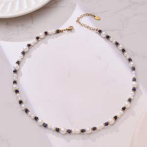 Collar de Perlas de Moda, Collar de Perlas de Acero Inoxidable, Joyería al por Mayor - Product Image 1