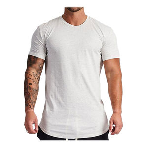 T-shirts pour hommes personnalisés OEM de haute qualité en polyester/coton tissé, respirants, imprimés en sérigraphie, écologiques, surdimensionnés - Product Image 3