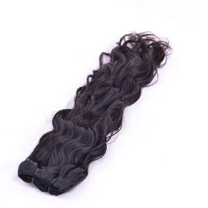 ผมมนุษย์แท้แบบดิบ ขายส่ง Genius Weft แบบแบน ต่อผมสีดำธรรมชาติ ผมตรงเป็นมัด 100% ไม่ผ่านการแปรรูป - Product Image 2