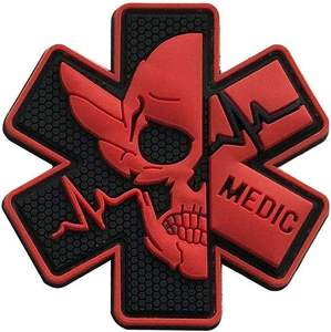High Quality Custom 3D Design PVC Rubber Patches Soft Silicone Logo <b>Badge</b> for Clothing Hat Garment Hook and Loop Label Supplier - Product Image 1