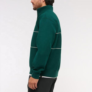 Sudadera de Forro Polar Verde para Hombre con Cierre de Cremallera, Cuello Redondo, Logotipo Personalizado Bordado en la Parte Delantera, Corte Regular, Informal, para Invierno, Tejido Jersey - Product Image 4