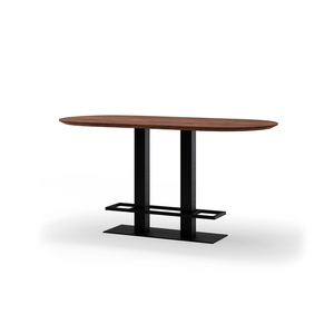 Mesa de Bar Moderna de Madera Premium con Base Metálica Resistente, Mesa Alta para Restaurante, Cafetería, Pub, Hotel, Cocina, Hogar - Product Image 3