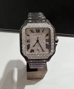 Reloj Cuadrado de Lujo de Acero Inoxidable con Cristal de Zafiro, Esfera Romana, Movimiento Analógico de Cuarzo, 38 mm, Unisex, a la Moda - Product Image 1