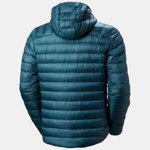 Veste d'hiver rembourrée en duvet de canard bleu pour homme, légère, chaude, en nylon, à capuche, avec logo personnalisé, veste d'extérieur - Product Image 2
