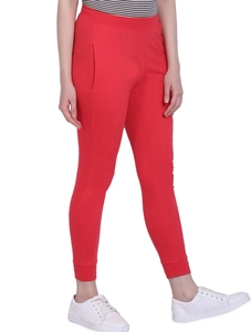 Pantalon de jogging décontracté pour homme rouge, taille élastique, en molleton très extensible, avec cordon de serrage, respirant, en tricot de spandex et polyester, pour l'hiver - Product Image 2