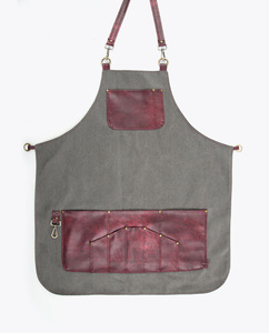 Delantal de Lona y Cuero Personalizado con Logotipo, Delantal de Peluquería, Barbería, Cocina, para Mujeres y Hombres - Product Image 5
