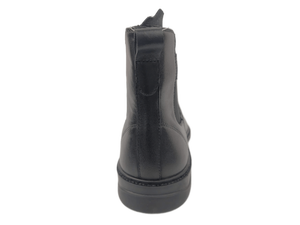 Botas Chelsea Negras para Hombre, Parte Superior de Cuero Genuino, Lateral Elástico, Punta Redonda, Suela de Goma Impermeable, Botas de Tobillo para Todas las Temporadas - Product Image 2