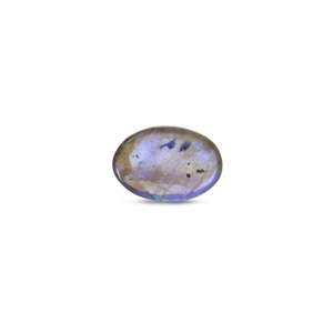 Natural Blue Labradorite Loose Gemstone Slice-23.1 Carat Certified Rough Stone 20mm & 14mm Smooth Cut - Product Image 2