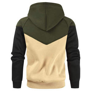 Sweat à capuche personnalisé pour homme avec blocs de couleur et détails en chenille, en molleton de coton, pour marques de vêtements, broderie chenille, vente en gros - Product Image 6