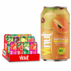 Precio DE FÁBRICA DE Vietnam 330ml Zumo de Sapodilla sin azúcar Bebida de frutas y verduras con etiqueta privada Muestra gratis disponible - Product Image 1