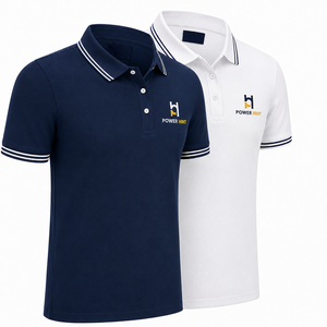Polo de Algodón para Hombre, Corte Ajustado, Cuello con Ribete, Manga Corta, para Golf, con Logotipo Personalizado, 100% Algodón, Corte Regular - Product Image 2