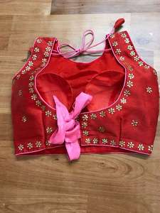 Ready to Wear Traditional Padded <b>Saree</b> <b>Blouse</b> Heavy Embroidery & Stone Work Back Open Hook Style Sizes - Product Image 3