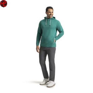 Sweat-shirt à capuche gaufré pour homme, coupe classique, avec poche avant, tricoté, manches longues, décontracté, écologique, pour l'automne, la gym et le golf - Product Image 2