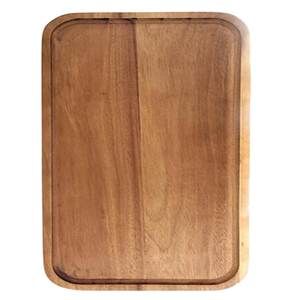 Plateaux alimentaires polyvalents en bois d'acacia pour le service et l'affichage dans la cuisine, le café, le restaurant ou la maison Idéal pour les repas chauds et froids - Product Image 1