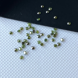 Diamantes Sueltos Melee de Laboratorio, Color Verde Fantasía, Forma Redonda, Claridad VS, 2mm, Certificados por IGI, para Joyería, Venta al Por Mayor - Product Image 3
