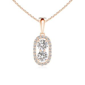 จี้เพชรทองคำเหลือง Vaayu Jewels สำหรับผู้หญิง ดีไซน์โรแมนติก เหมาะเป็นของขวัญหมั้น  ทอง 10K 14K 18K เงิน 925 935 ชุบโรเดียม - Product Image 2