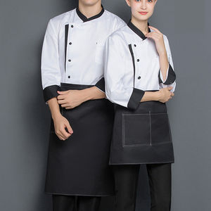 Chaqueta de Chef para Restaurante, Uniformes de Trabajo, Overoles, Uniforme de Hotel, Uniforme de Chef Unisex, Chaquetas de Manga Corta de Algodón - Product Image 2