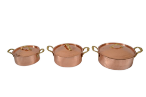 Olla de Cocina de Latón Puro con Acabado Martillado y Cobre, Olla para Cocinar con Tapa, Juego de Utensilios de Cocina de Cobre con Tapa - Product Image 2