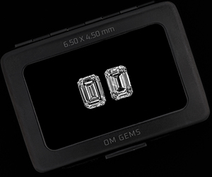 Par de Diamantes de Corte Esmeralda Certificados por IGI de 1.0 CT, 6.5 X 4.5 MM, Diamante Cultivado en Laboratorio con Forma Octogonal, Claridad VVS-VS - Product Image 3