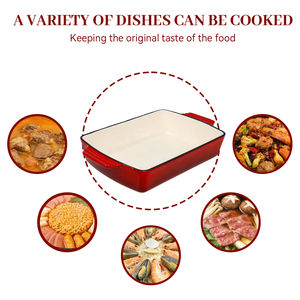 Cazuela Clásica Premium Apta para Horno con Tapa de Vidrio/Cerámica, Forma Rectangular, Apta para Lavavajillas, para Hornear - Product Image 2