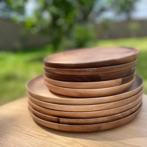 Handmade <b>Walnut</b> Wood Plate – Rustic Serving Dish, Eco-Friendly Kitchen Decor, Wooden Dinner Plate for Food, <b>Table</b> - Product Image 1