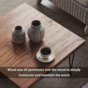 Table basse de luxe en bois avec pieds en métal style épinglette, design rustique et traditionnel, durable et écologique, pour salon - Product Image 4