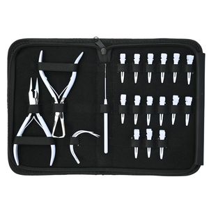 Best Hair Extension Tools Kit Microbeads Crimping Remover Plier Hook <b>Needle</b> Styling Sectioning Clips Hook <b>Case</b> Accessories Set - Product Image 6