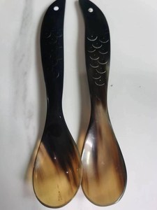 Juego de cubiertos de cuerno de búfalo de la mejor calidad con mango de hueso, utensilios de cocina de alta calidad, cuchara para ensalada - Product Image 6