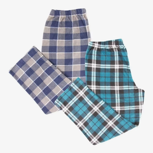 <b>Men</b> Plaid Flannel Sleep Bottoms Long Lounge <b>Pants</b> Soft Cotton Autumn Casual Wear Full Length Pajama Trousers - Product Image 1