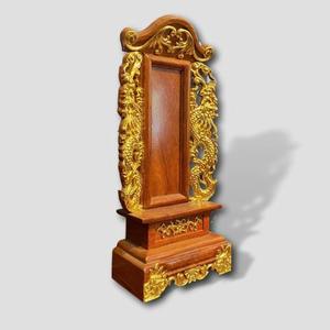 Tableau commémoratif ancestral en bois de rose fait main Tam Viet TV-LV-RW-2450 avec gravure traditionnelle de dragon, décoration d'autel domestique durable - Product Image 4