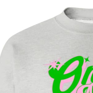 Sudadera Gris con Estampado One Nine Oh Eight, Cuello Redondo, Manga Larga, Puños Acanalados, Informal, para Mujer, Top de Felpa, Moda Urbana - Product Image 3