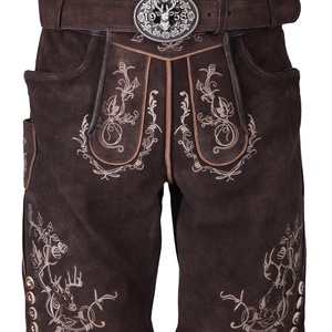 Nouvelles LEDERHOSEN bavaroises ANTIK TRACHTEN pour hommes, LEDERHOSE courtes pour l'Oktoberfest - Product Image 1