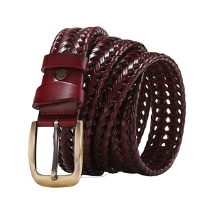 Cinturón de Cuero Genuino para Hombre, Hecho a Mano, Estilo Vintage, de Alta Calidad, Casual, Longitud Personalizada, Hebilla con Marco de Aleación, Ecológico y Resistente - Product Image 1