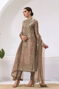Conjunto de Salwar Kameez Bordado en Seda, Traje Tradicional Pakistaní para Mujer, Vestido Floral con Cuentas para Bodas y Fiestas - Product Image 2