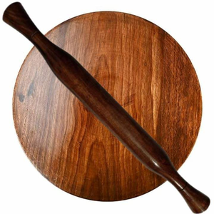 Planche à rouler artisanale traditionnelle en bois de manguier avec pieds pour Roti Chapati, Chakla Belan, Buraq, artisanat - Product Image 4