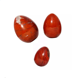 Huevo Yoni de Jaspe Rojo Natural, Huevo de Jade Semiprecioso para Protección Energética, Ejercicio Vaginal, Tallado con Diseño Feng Shui - Product Image 3