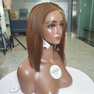 Bone Straight <b>Black</b> Root Ombre Brown Human Hair <b>Wig</b> 4x4 5x5 HD Transparent Lace Natural Hairline Glueless <b>Wig</b> - Product Image 4
