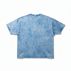 เสื้อยืดผู้ชายไซส์ใหญ่ ลายมัดย้อม แขนสั้น ผ้าฝ้าย ลำลอง คอกลม พิมพ์ลายด้านหน้า สีน้ำเงิน เสื้อแขนสั้น สตรีทแวร์ แฟชั่นวินเทจ - Product Image 3