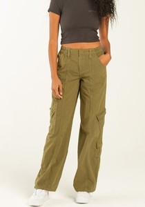 Pantalones Cargo Beige para Mujer, Corte Regular, Estilo Relajado, Modernos, Casuales, Utilitarios, para Exteriores, Otoño, Diseño de Frente Plano, Cintura Alta, 100% - Product Image 4