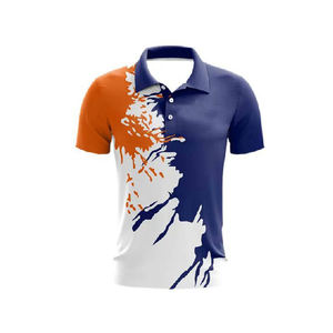 Camisa de Moda Europea y Americana para Hombre, Estilo Vintage, 100% Poliéster, Tejido de Punto, Patrón Geométrico, Manga Corta, con Botones - Product Image 3