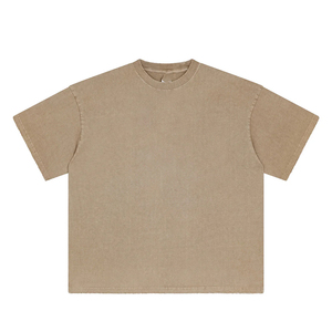 High Quality Wholesale Streetwear Acid Washed Blank Black 250 Gsm 100% Cotton T Shirt Heavyweight Distress <b>Tshirt</b> - Product Image 1