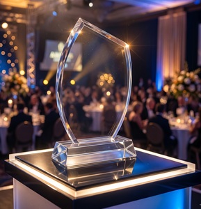 Trophée personnalisé en cristal transparent Billion Of Crafts, plaque de reconnaissance d'entreprise personnalisée pour les réalisations et l'appréciation - Product Image 2